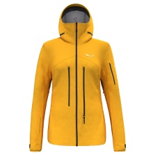 Salewa Alpin-Wanderjacke Ortles GTX Pro Stretch (wasserdicht, 3-Lagen) gelb Damen